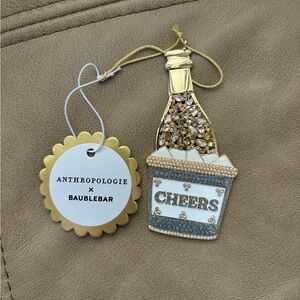 Anthropologie x BaubleBar x Jeweled Cocktail Ornament x Champagne Cheers